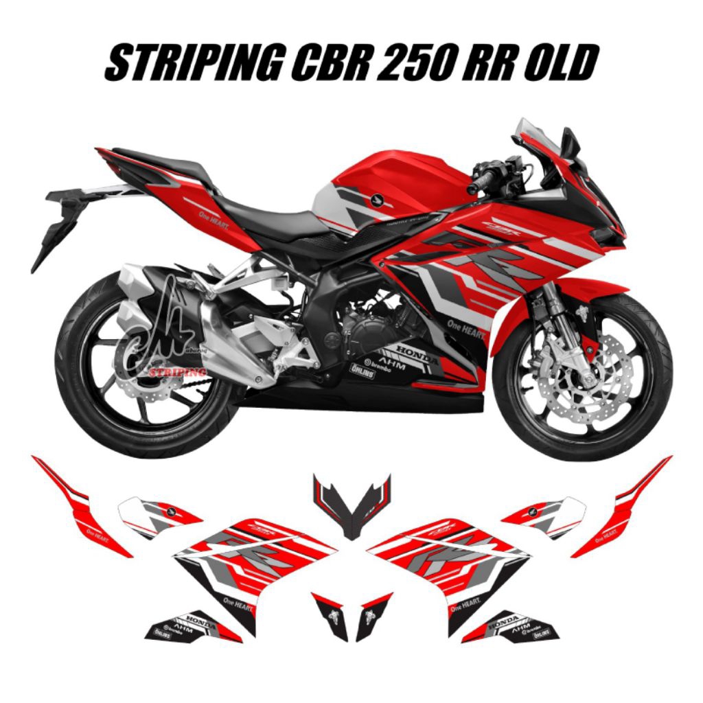 สติ๊กเกอร์แถบรูปลอก Honda Cbr 250Rr เก่า 2016 - 2019 / สติ๊กเกอร์ Variation Motor Honda Cbr 250Rr เก