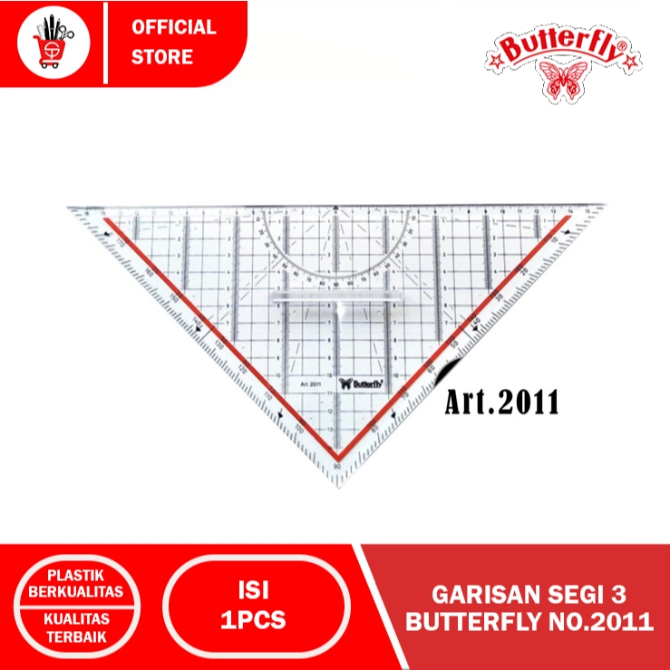 RULER | RULER | TRIANGLE BUTTERFLY LINE NO.2011 (1 ชิ้น)