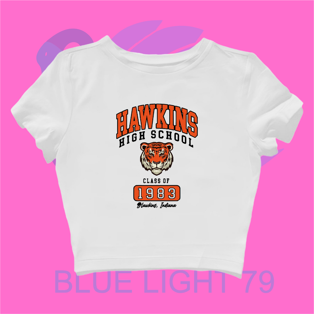 HAWKINS 1983 TIGER CROP TOP | BABY TEE HAWKINS 1983 | เสื้อยืดครอป | GRUNGE GRUNGE GRUNGE GRUNGE GRU