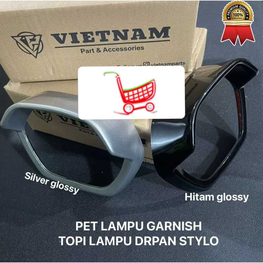 STYLO 160 สีดําโคมไฟเงินหมวก/STYLO 160 โคมไฟ STYLO 160 SILVER รถจักรยานยนต์โคมไฟอุปกรณ์เสริม/STYLO 1