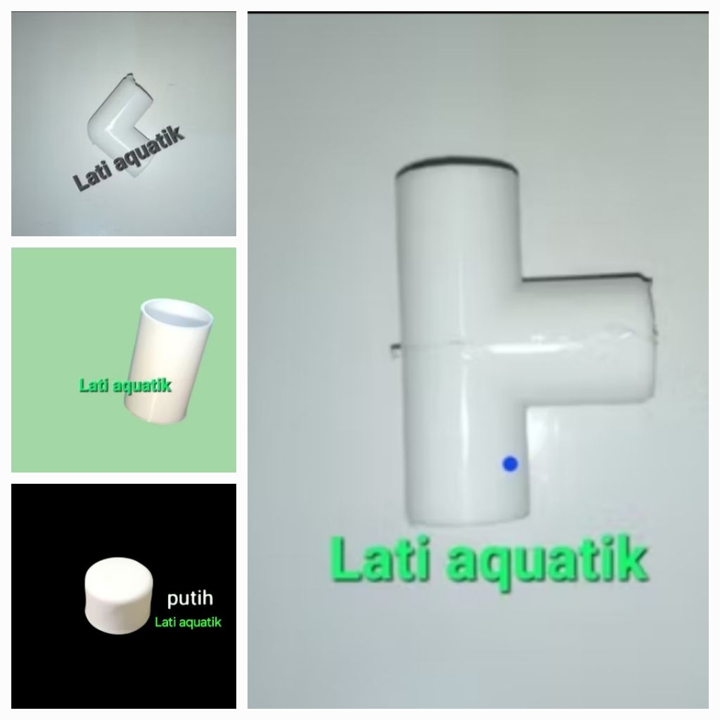 ข้อต่อท่อตู้ปลา 5/8 ใน L/T/I/WHITE CAP