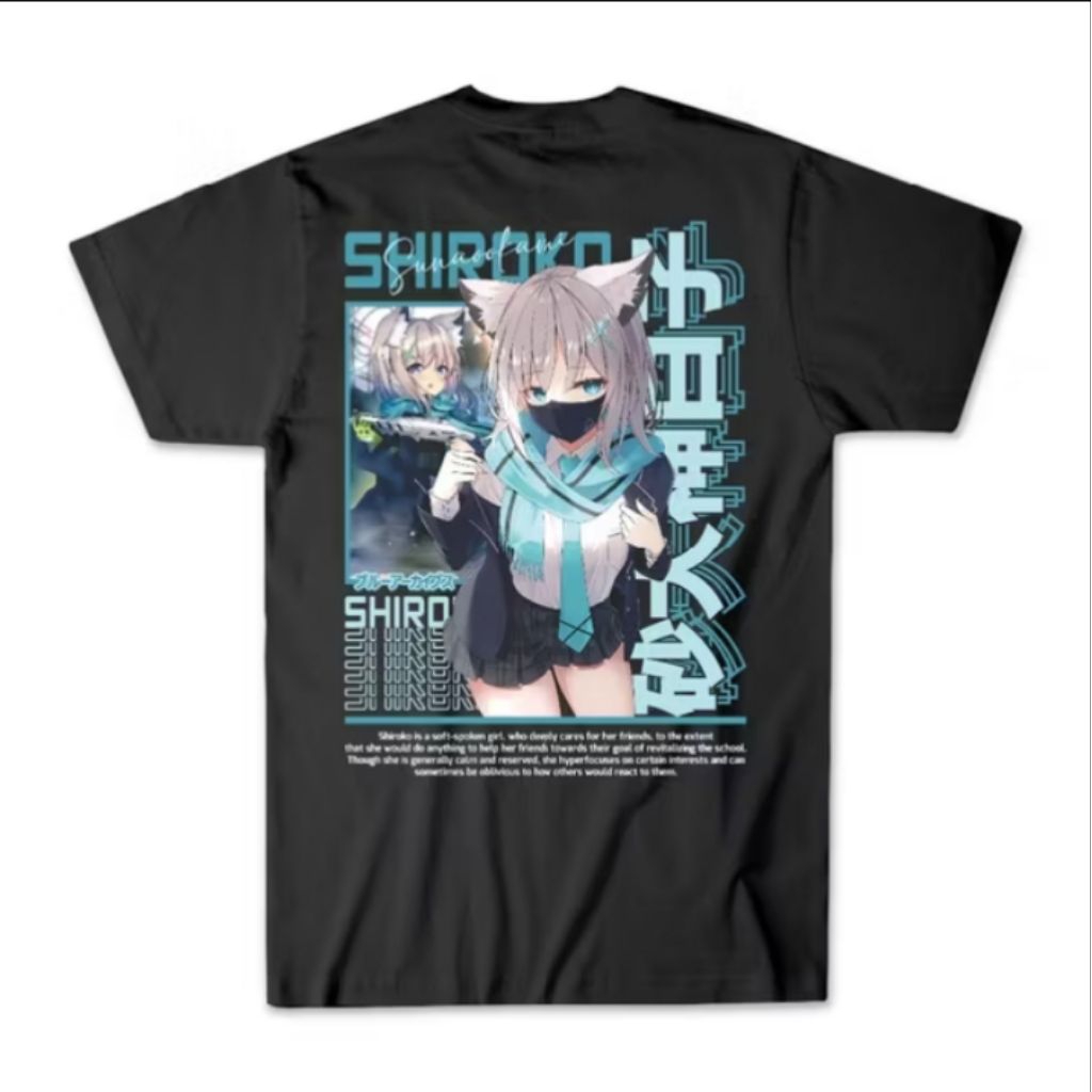 เสื้อยืดญี่ปุ่น SHIROKO ANIME AESTTHETIC UNISEX DISTRO ANIME CHARACTER เสื้อยืด