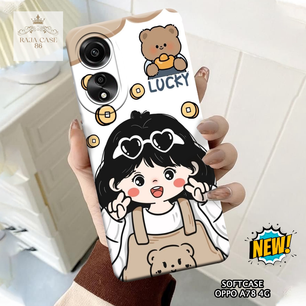 เคส HP Oppo A78 4G - เคส Oppo A78 4G - เคสการ์ตูน Motif - ฟิล์มกันรอยมือถือ - Oppo A78 4G Softcase -