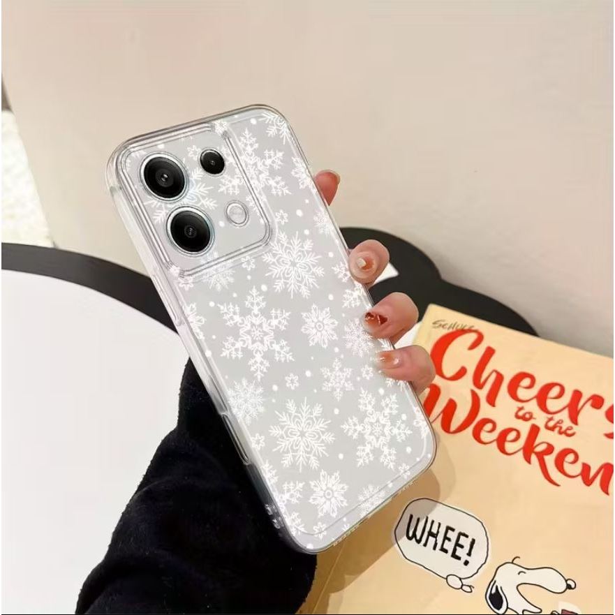เคส TPU โปร่งใส SNOWFLAKES MOTIF เข้ากันได้สําหรับ XIAOMI/REDMI/POCO/Mi10/Mi10T Mi11 LITE/PRO/Mi13T/