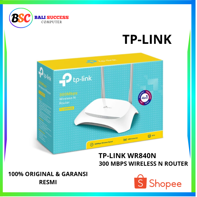 WIRELESS N ROUTER TP LINK WR840N 300 Mbps