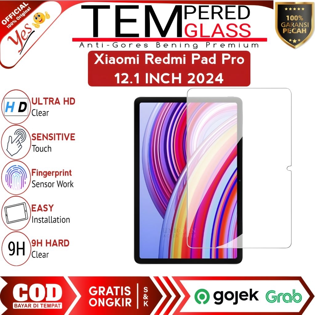 Xiaomi Redmi Pad Pro | Redmi Pad Pro 12.1 2024 กระจกนิรภัย YES Anti-Scratch Premium กระจกใส