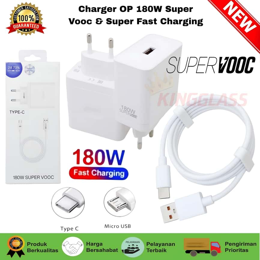 เครื่องชาร์จ oddo Reno 9 180W Super Vooc Micro และ Type c Casan Reno 9 Android micro usb และ Usb C