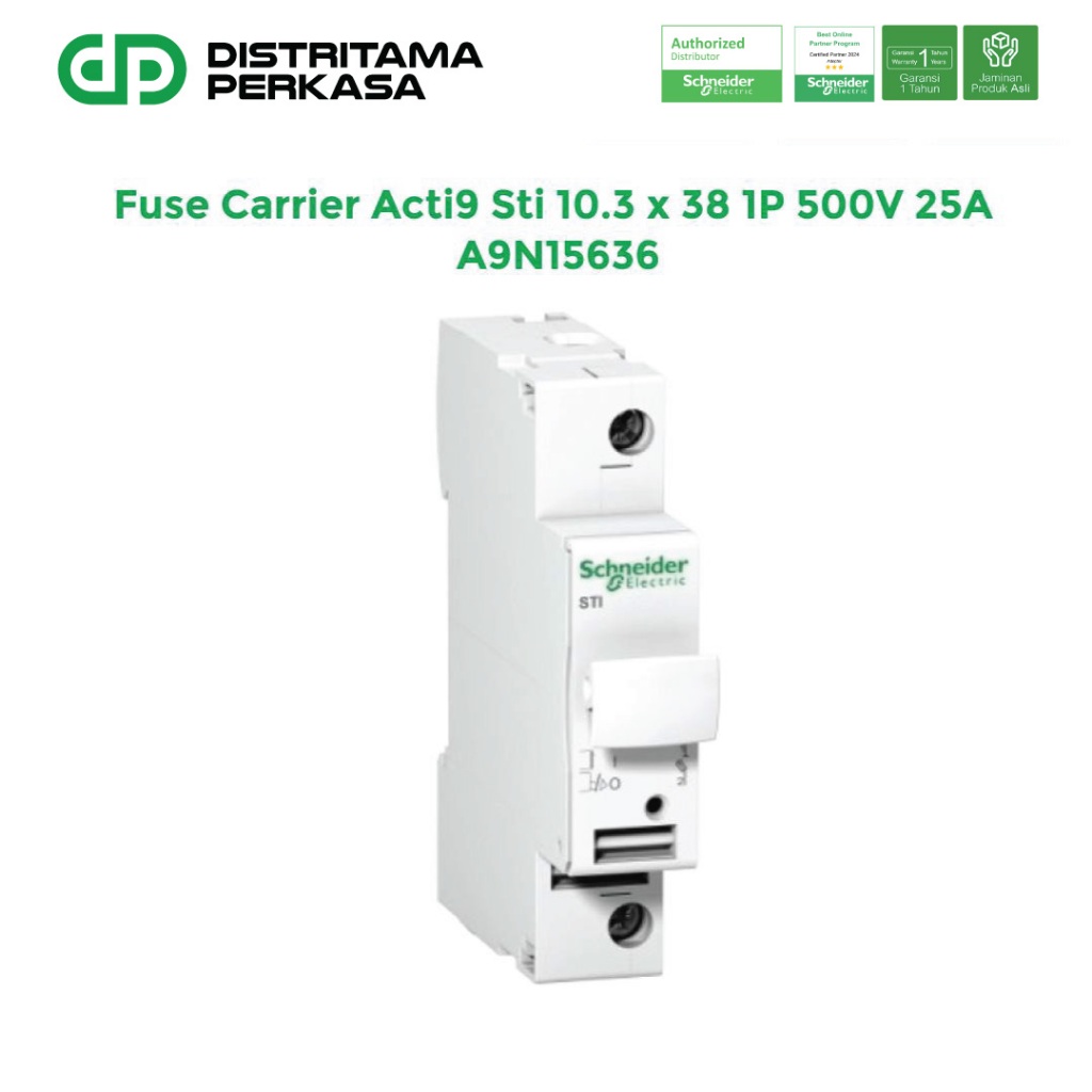 Schneider Fuse Carrier Acti9 Sti 10.3 x 38 1P 500V 25A - A9N15636