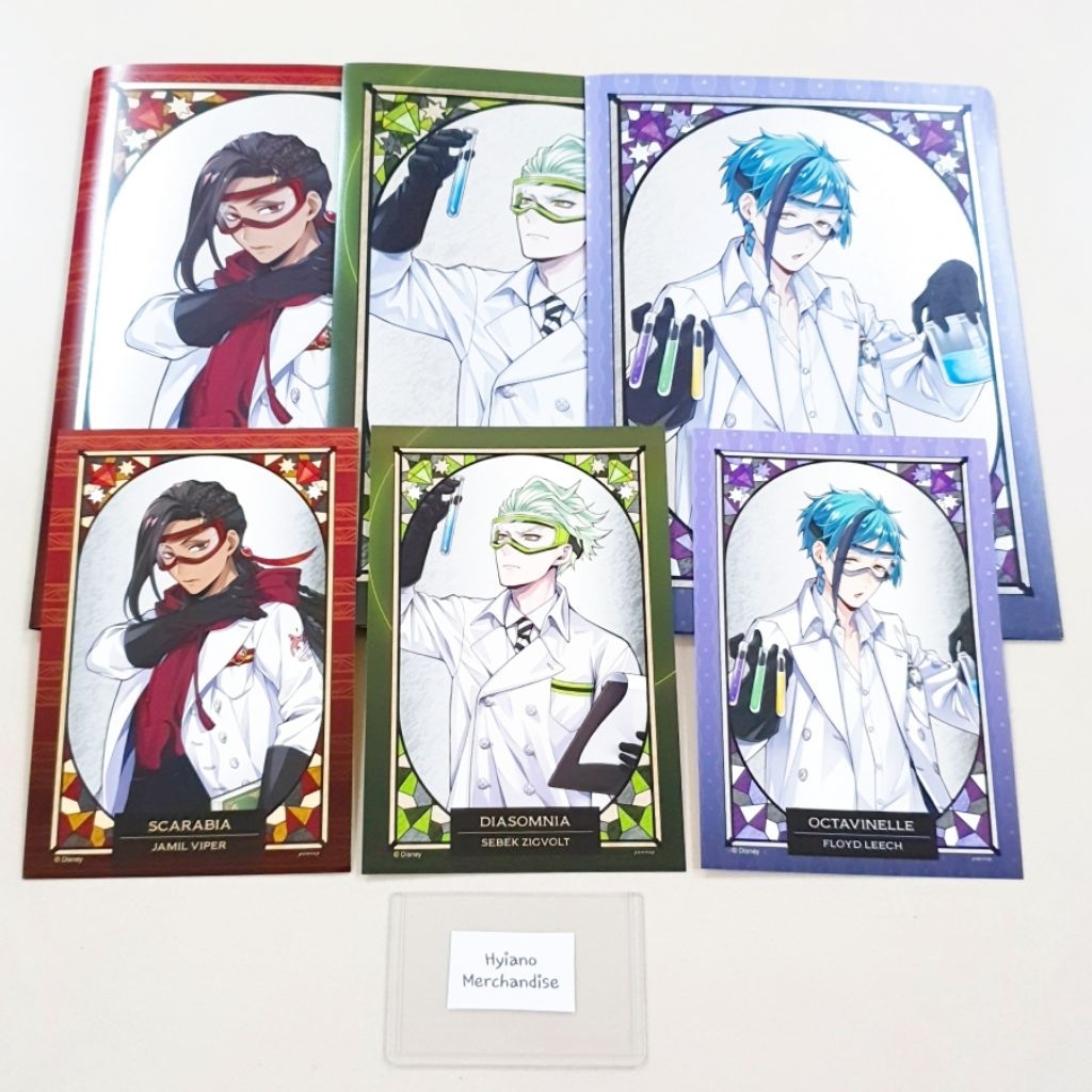 [SET, SLIGHT DEFECT PIC 3-5] ไฟล์ใสเมทัลลิก Twisted Wonderland A5 + สติ๊กเกอร์
