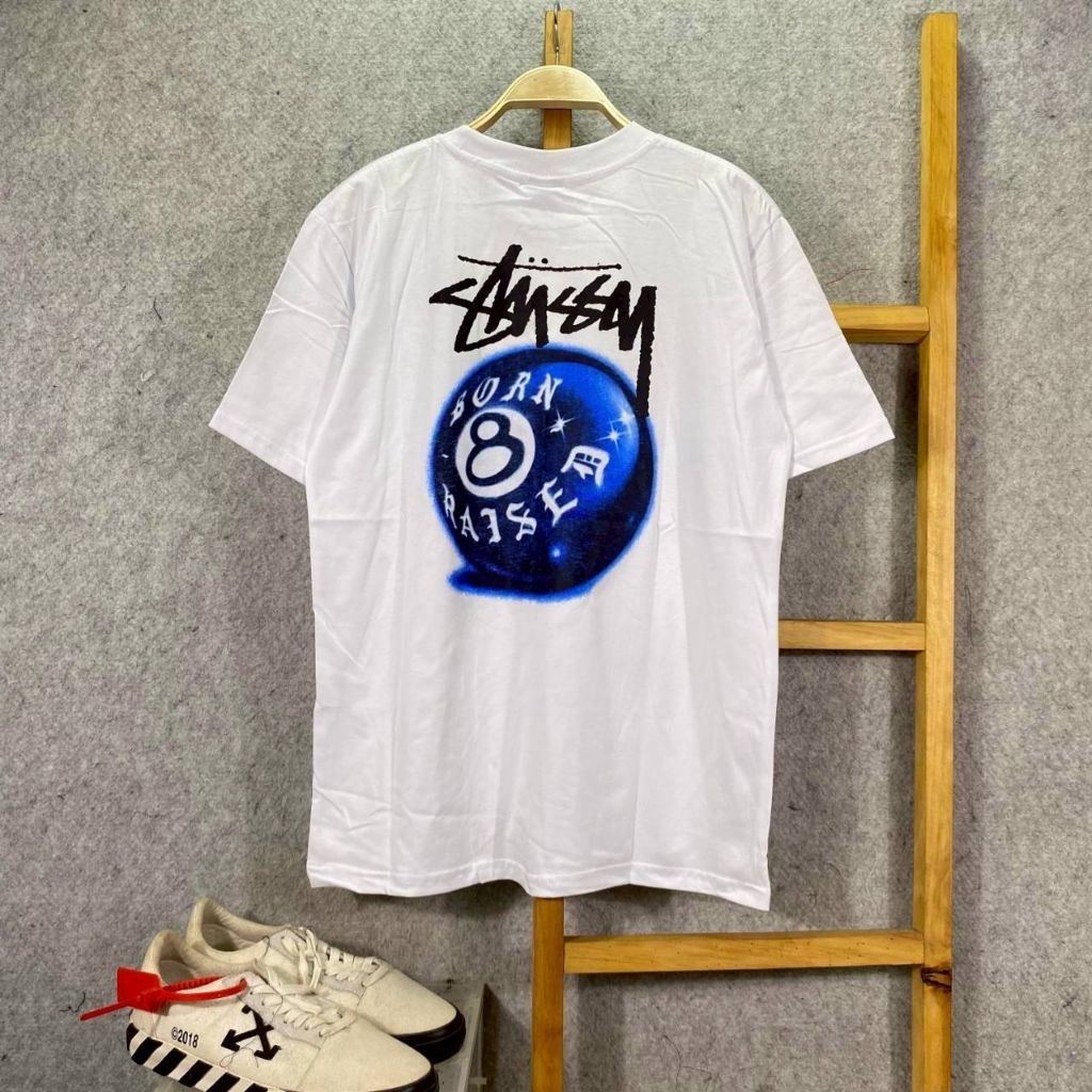 เสื้อยืดพรีเมี่ยมสีน้ําเงิน Stussu Ball 8