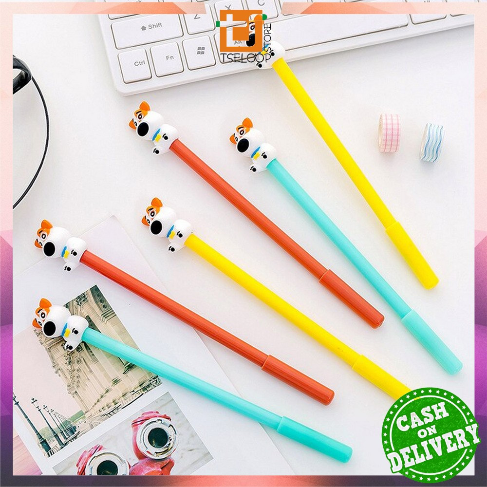 EC OFM-A47 น่ารัก Puppy ตัวอักษรปากกาเจล 0.5 มม.สไตล์เกาหลีปากกาลูกลื่น / Doggie Liquid ปากกาเครื่อง