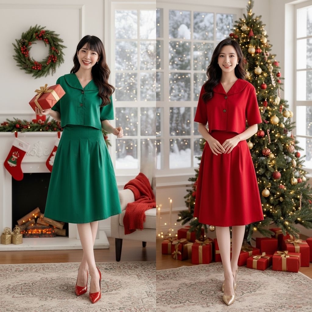 JOLLY BUTTONED COTTON SKIRT SET