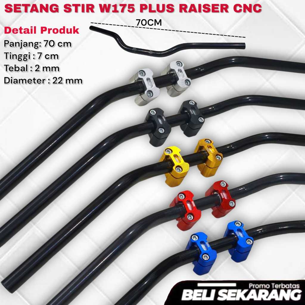 REPLIKA ORIGINAL PLUS W175 พวงมาลัยจําลองต้นฉบับ Plus Universal CNC Handlebar Raiser สําหรับ All Vix