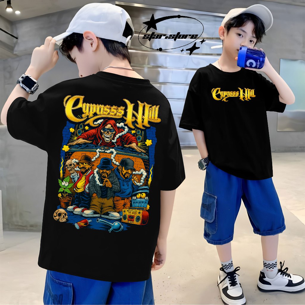 Cypress Hill Kids T-Shirt วัสดุผ้าฝ้าย 100% | แขนสั้น แขนสั้น | เสื้อยืดลําลอง ไซส์ ML XL XXL | เสื้