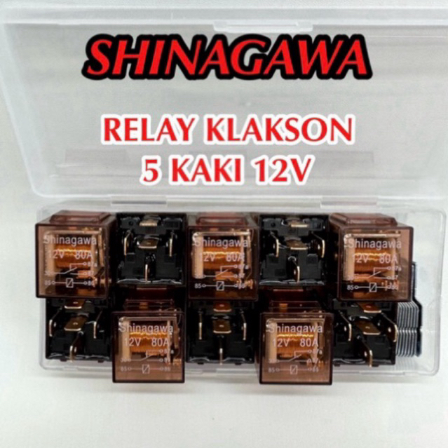 SHINAWA TRANSPARENT HORN RELAY 80A 5 ขา 12VOLT รถบรรทุกรถบัส RELAY 1 ชิ้น