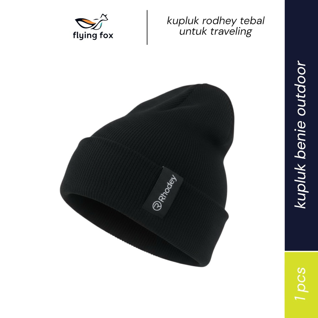 สีดํา - หมวกบีนนี่ถักหมวกสําหรับผู้ชายและผู้หญิงหมวกบีนนี่โพลีเอสเตอร์ฤดูหนาว - EC002 - ff กลางแจ้ง