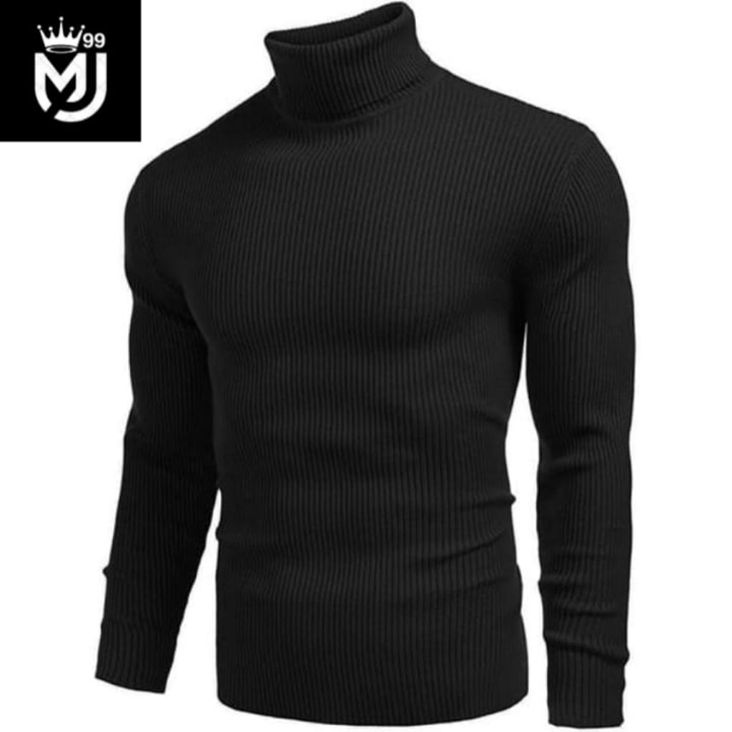 Arjuna_Crod เสื้อกันหนาวถักคอเต่าสําหรับผู้ชาย [เสื้อยืดถักแขนยาว]