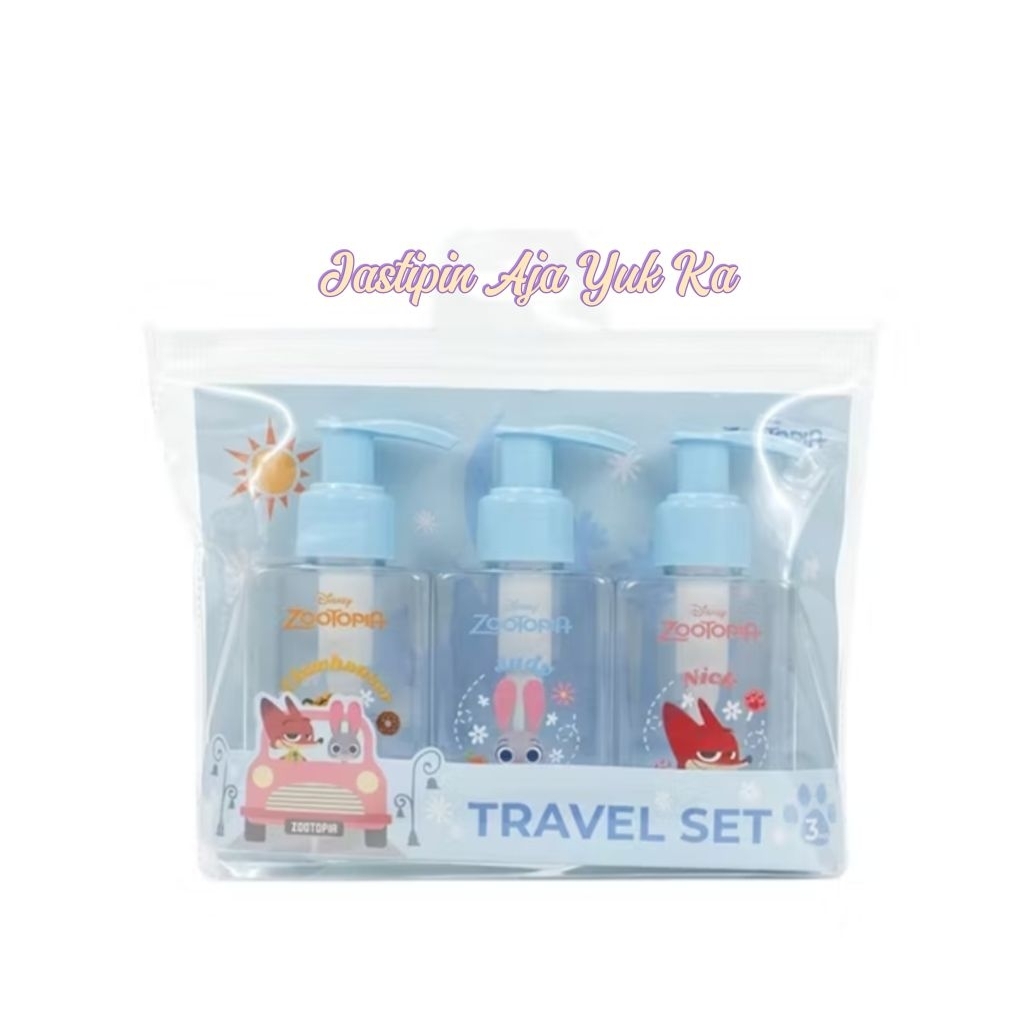 [READY] OHSOME Travel Kit - Zootopia Travel Bottle (ชุด 3 ชิ้น)