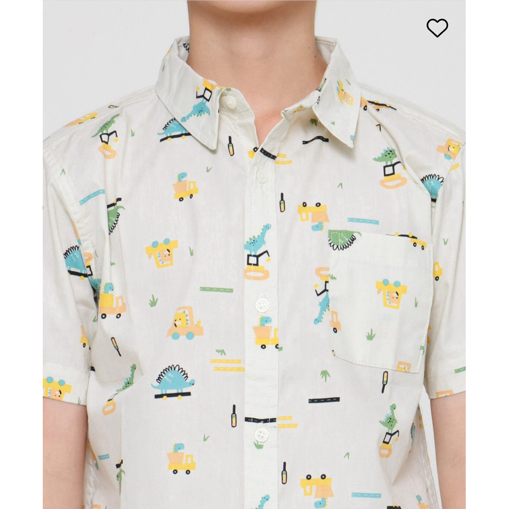 เสื้อ L KEMEJA (DEFECT)!Ttle M Cream Boys