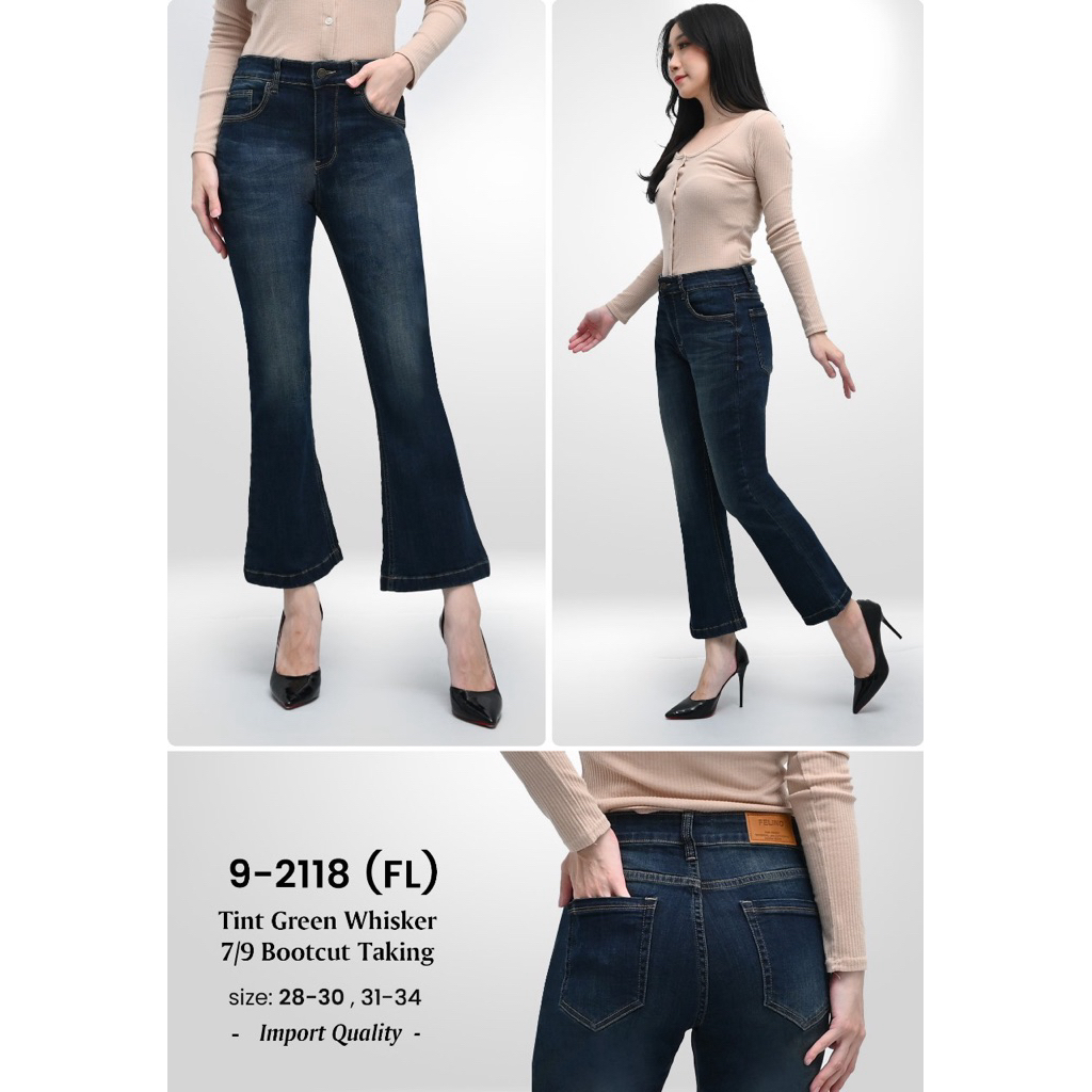 Cutbray Pants Hw Alya 7/9 Tint Green Miss 2000 (2118)