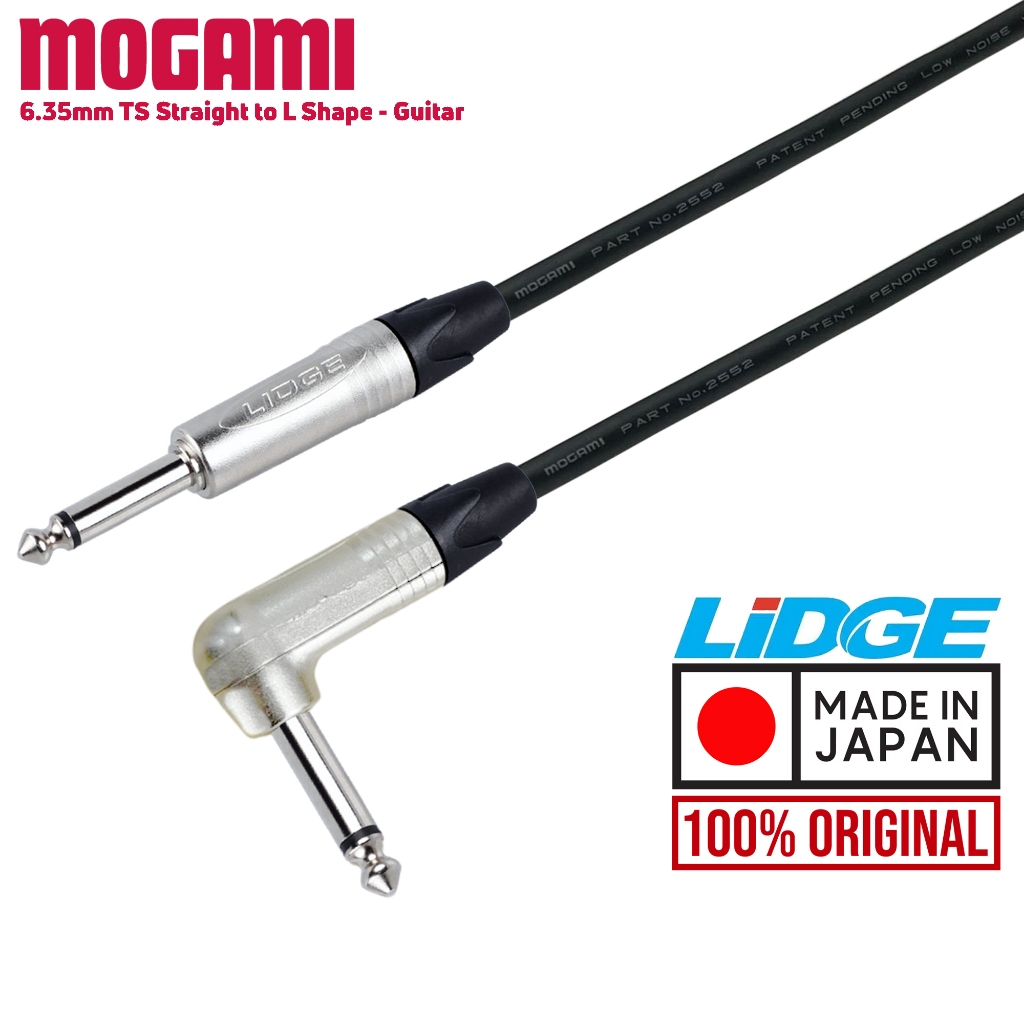 Mogami Original-Lidge | Mogami Cable Jumper Guitar Straight Bent Mono - Mogami Made In Japan