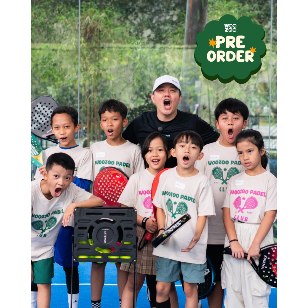 (Pre order) เสื้อยืด Woozoo Kids Padel สําหรับเด็กและผู้ใหญ่