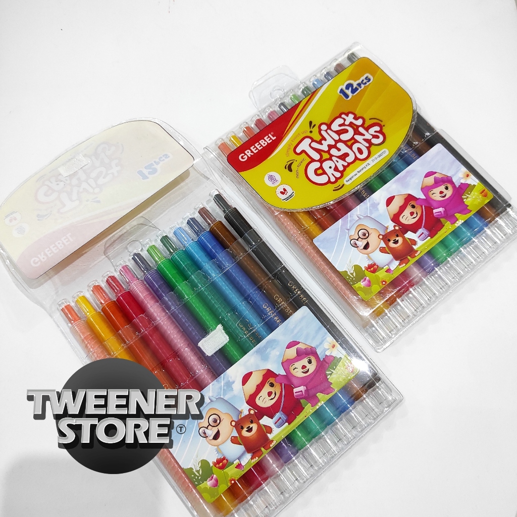 GREEBEL CRAYON TWIST 12 สี | สีเทียนแบบหมุน