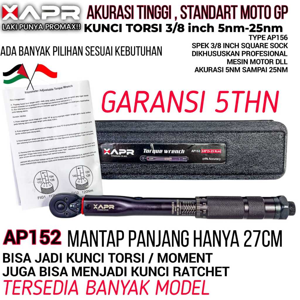 XAPR AP152 APR KING TORQUE WRENCH 3/8 INCH 5nm-25nm APR AP152