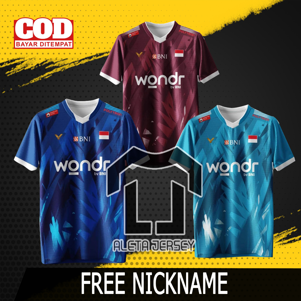 Victor Indonesia BWF World Championship 2025 Badminton Jersey ชื่อขอฟรีกลับ