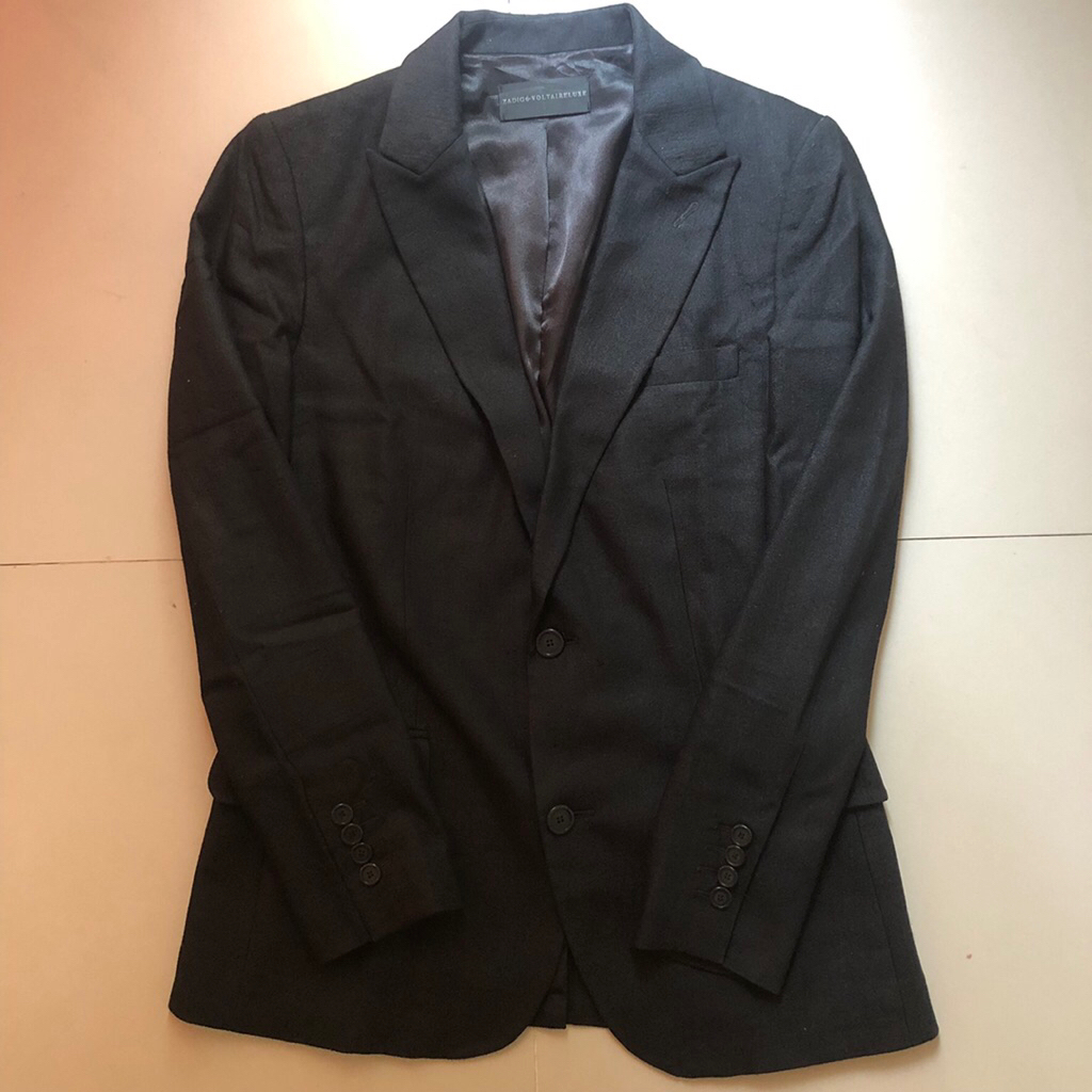 ZADIG&VOLTAIRE UNIQUE BLAZER สําหรับผู้หญิง, DEEP BLACK, STRETCH (แบรนด์)