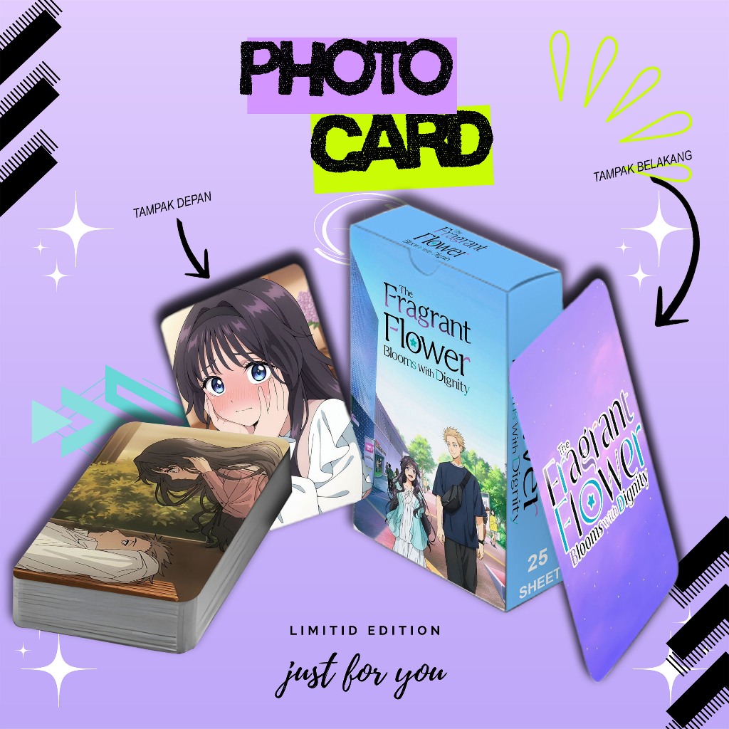 PHOTOCARD SET Rintaro Tsumugi และ Kaoruko Waguri อะนิเมะ The Fragrant Flower Blooms พร้อม Dignity PR