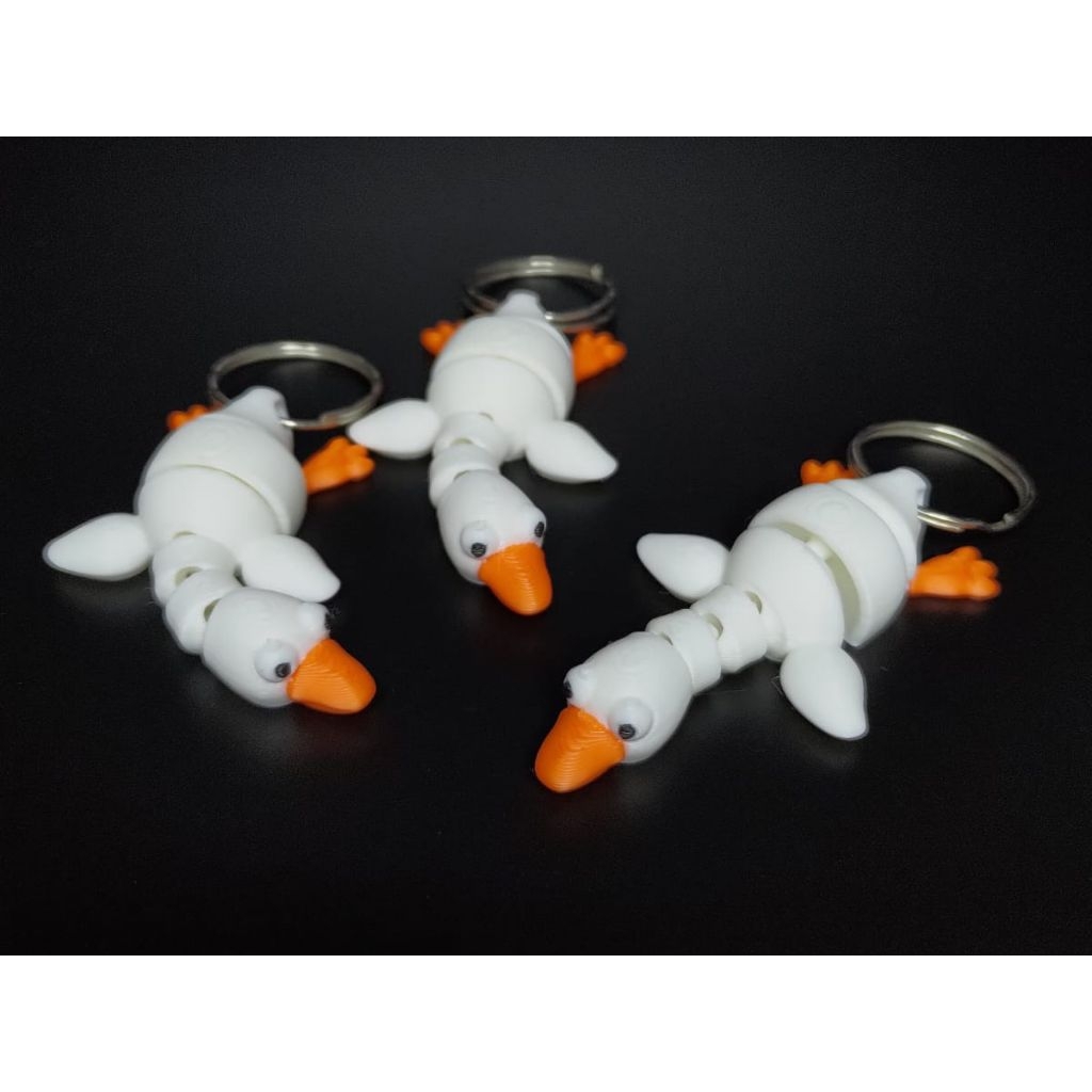 GUNGAN พวงกุญแจ หงส์ 3D Printing / ที่แขวนเป็ด / พวงกุญแจรูปหงส์