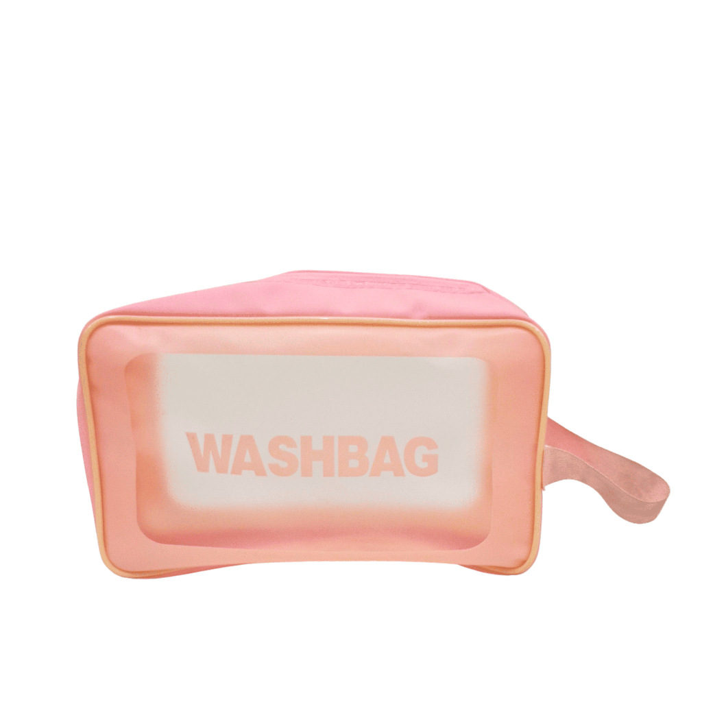 IDOLMART Medium Pink Washbag Multifunctional Transparent Washbag