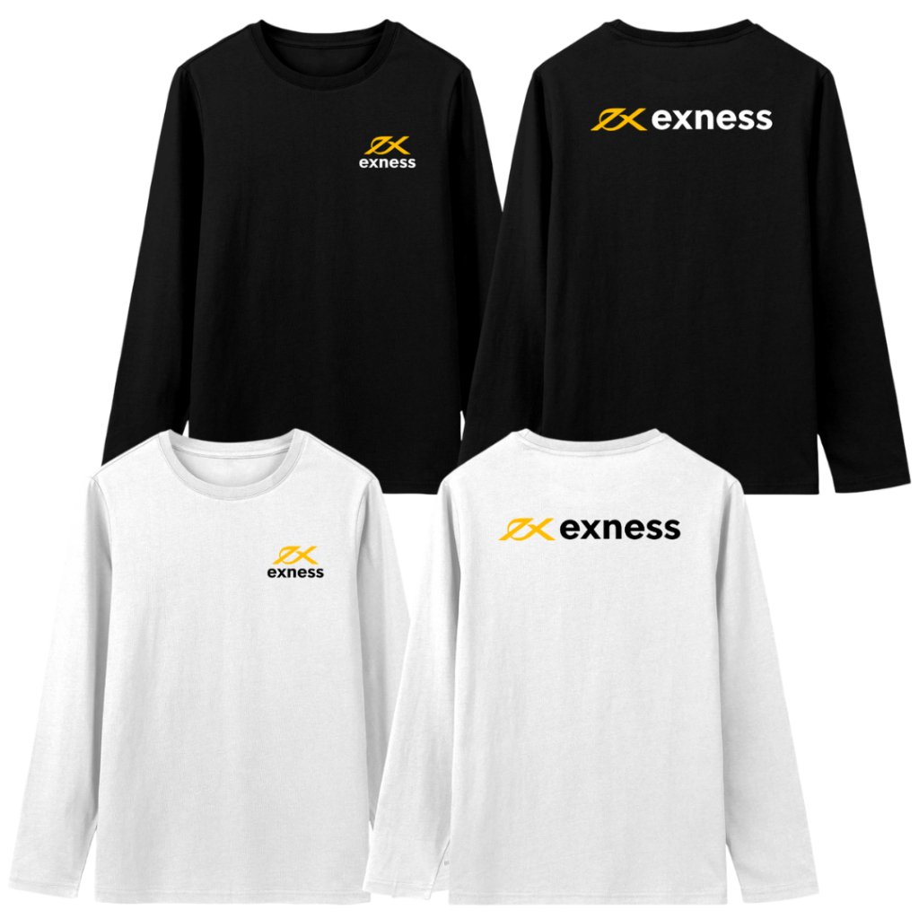 Forex Exness Trading เสื้อยืดสําหรับผู้ชายและผู้หญิง Unisex แขนยาวผ้าฝ้าย Combed 30s