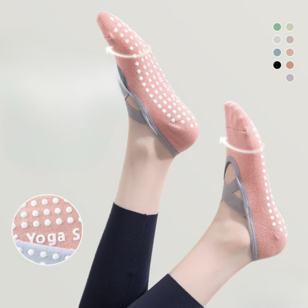 ถุงเท้าโยคะ PILATES กันลื่น