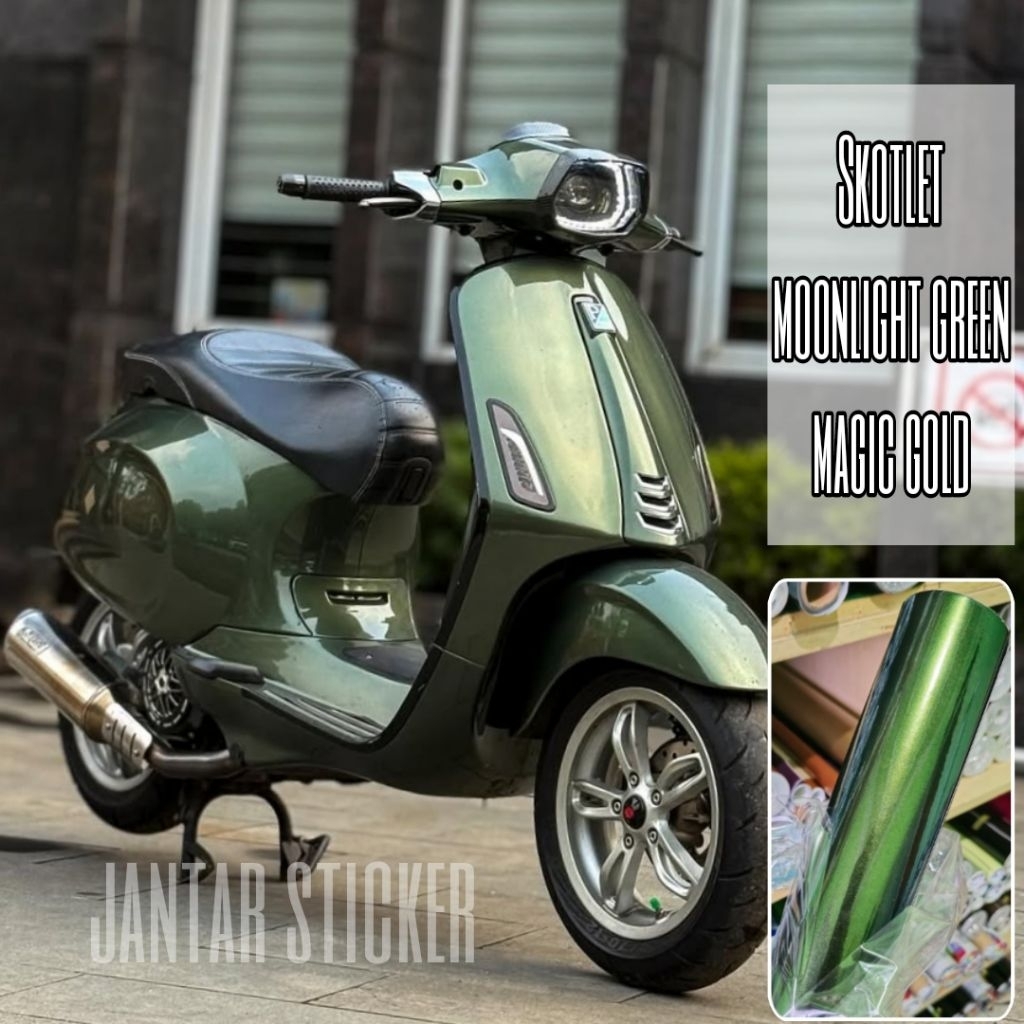 HIJAU Moonlight Green Lembayung Gold Scotlite Sticker กว้าง 50 ซม. คุณภาพพรีเมี่ยมสีเขียวเข้ม Lembayung Gold Scotlet ราคาล่าสุดสามารถ