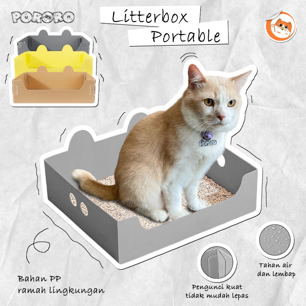 PORORO - Pororo Portable Litter Box - กระบะทรายแมว - ห้องน้ําแมว