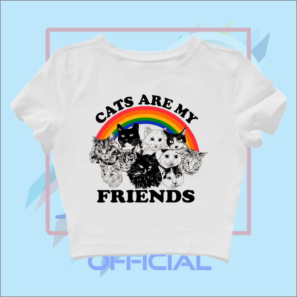 CROP TOP CATS ARE MY FRIEND / CROP TOP CATS ARE MY FRIENDS | แมวคนรัก | เบบี้ที | เสื้อครอป | GRUNGE