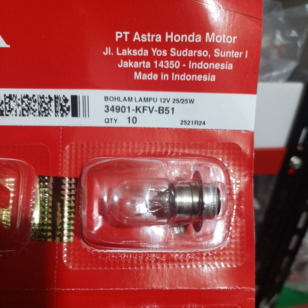 34901 KFV B51 1-LEG HEADLIGHT BULB 12V - 25W/25W เดิม