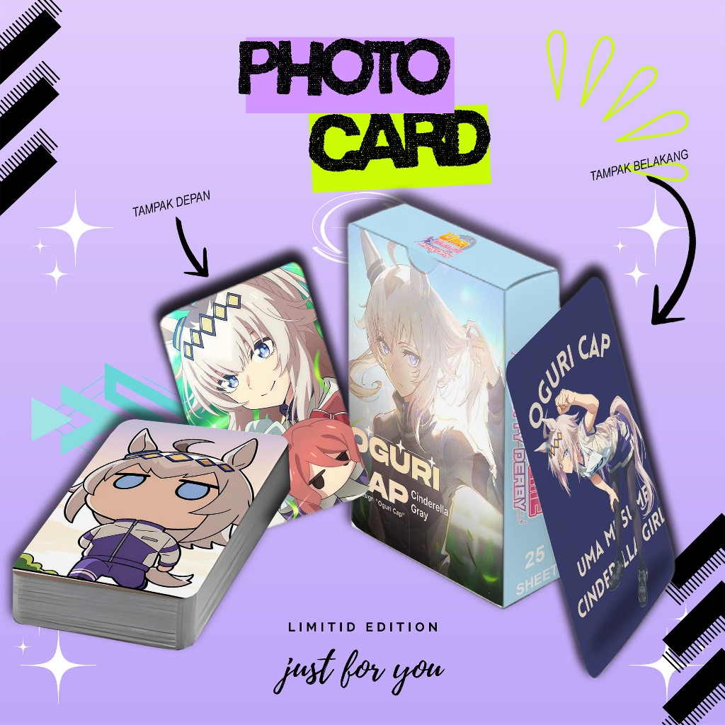 ชุดโฟโต้การ์ด OGURI CAP uma musume pretty derby PREMIUM 25 แผ่น ฟรีกล่อง