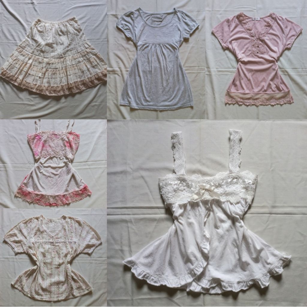 อัปเดต 25/10 รักเหลือ | Shoujo Sawako Fairycore Mori Kei Patchwork Cottagecore ลูกไม้ริบบิ้น Bow Mil