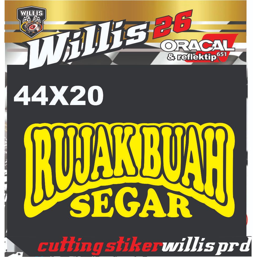 FRESH FRUIT RUJAK WRITING STICKER WRITING STICKER สําหรับขาย NAME IN CART