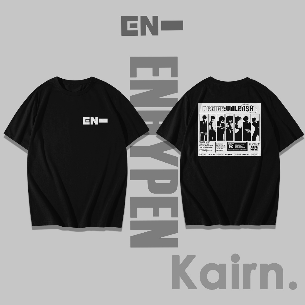 KAIRN - เสื้อยืด ENHYPEN - DESIRE / ENHYPEN TSHIRT / เสื้อยืด KPOP / FANSMERCH