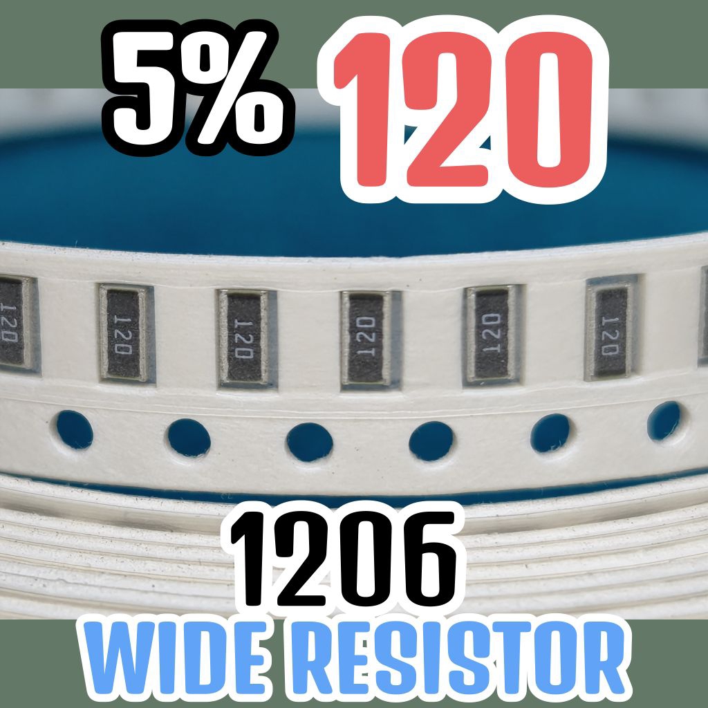 ชิปทนกว้าง 10 ชิ้น smd 120 12R 5% ขนาด 1206 3216 (WIDE) 12ohm 12 โอห์ม