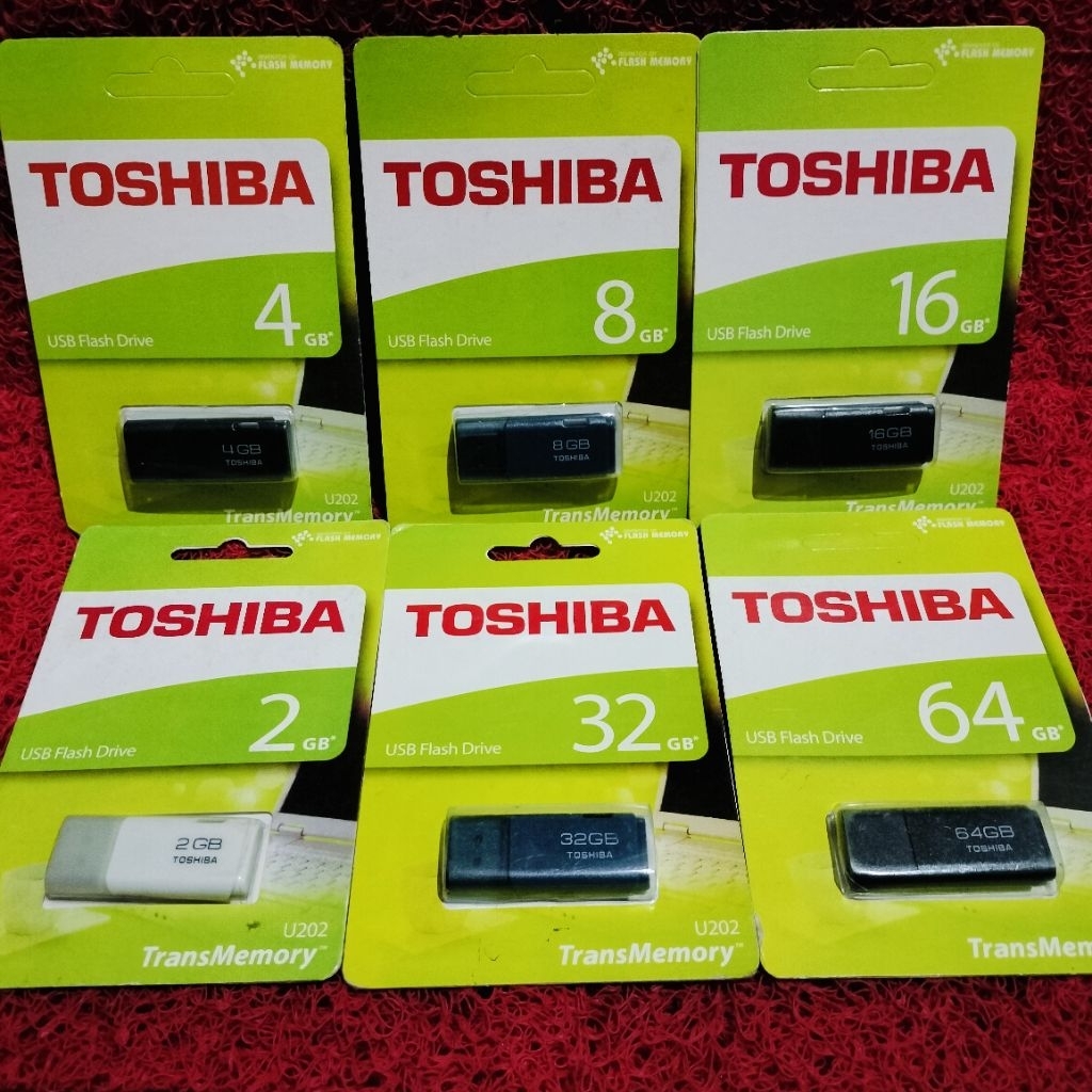 แฟลชไดรฟ์ USB หน่วยความจําขนส่งโตชิบา U202 2GB 4GB 8GB 16GB 32GB 64GB