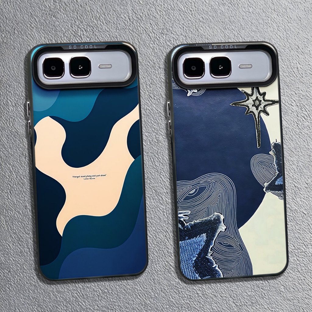 RN46 Aesthetic Blue Case Infinix SeriesสําหรับInfinix Smart 10 Plus 10 9 9HD 8 7 6 Plus 6 5 Hot 12 P