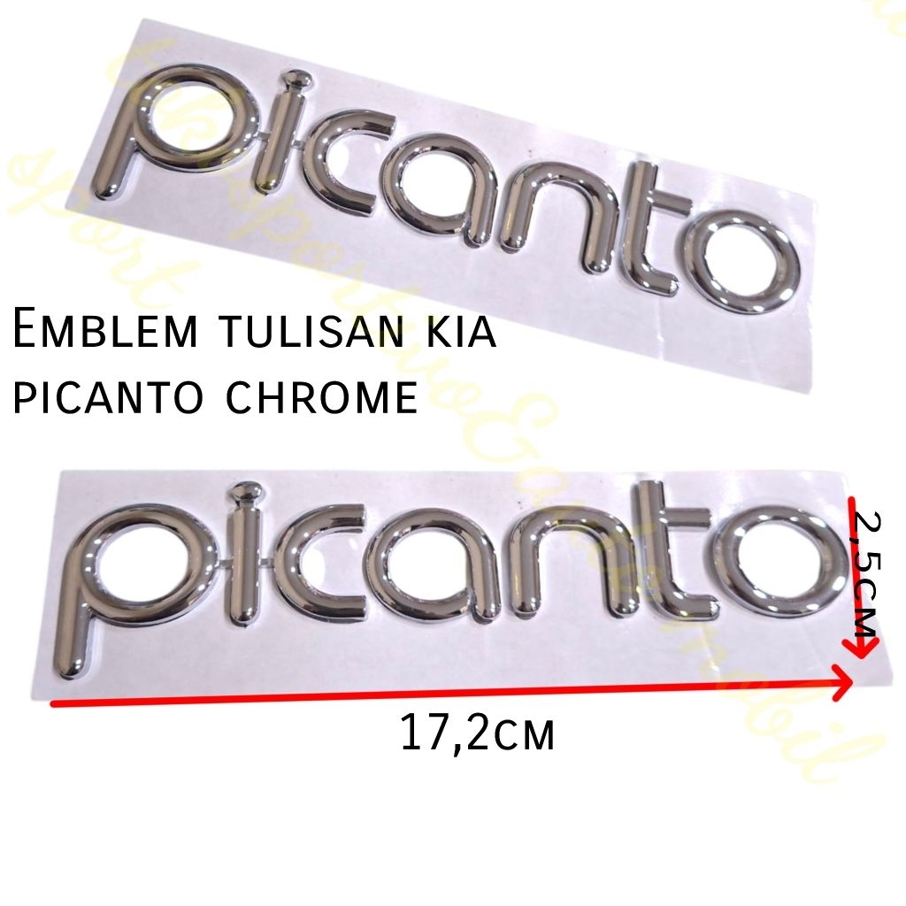 KIA PICANTO CHROME PICANTO LUGGAGE โลโก้ EMBLEM