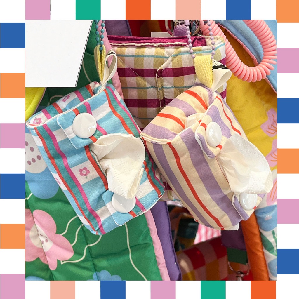GANTUNGAN Tissue pouch/ที่ใส่ทิชชูขนาดเล็ก - Cute Bag charm ที่แขวนกระเป๋า - โดยขนมอบ
