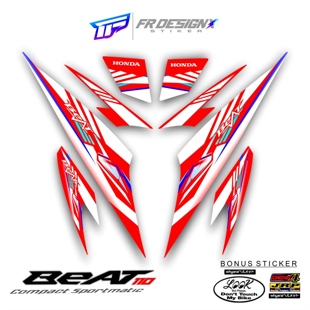 HONDA BEAT 2008 - 2012 MTF SIMPLE ROAD RACE 3 / FR DESIGNX / แถบดัดแปลง