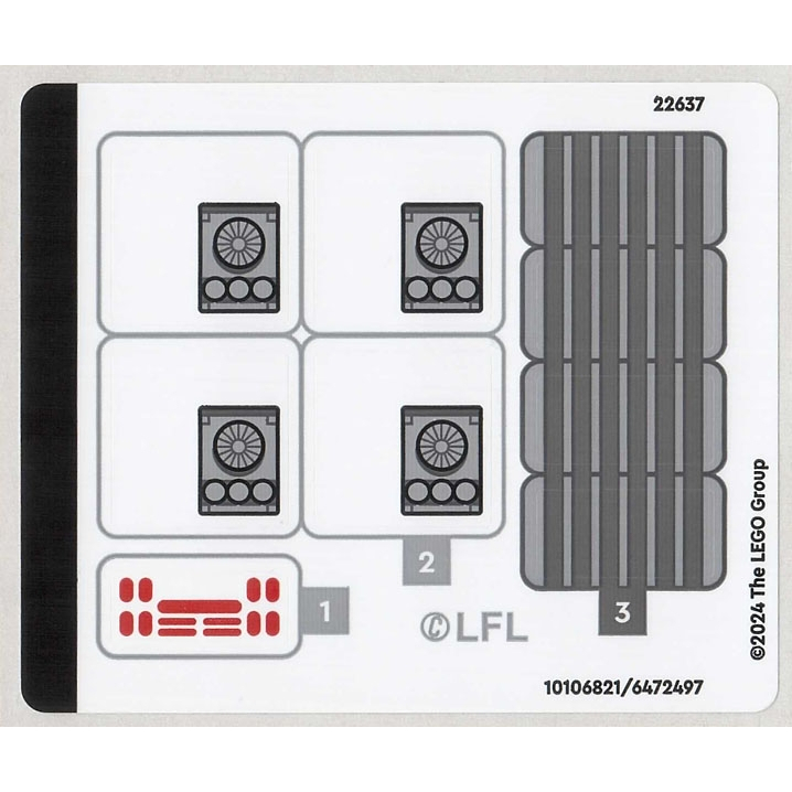 ชิ้นส่วนเลโก้ - 75387ตกลง01 - แผ่นสติกเกอร์สําหรับชุด 75387 - (10106821/6472497)